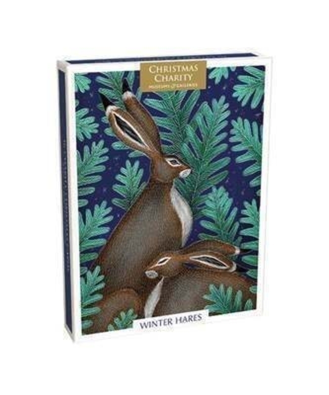 16 Winter Hares Luxury Charity Christmas Cards